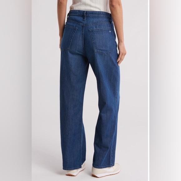 Rag & Bone Lori Mid-Rise Wide Leg Dark Wash Jeans NWT - Picture 2 of 6